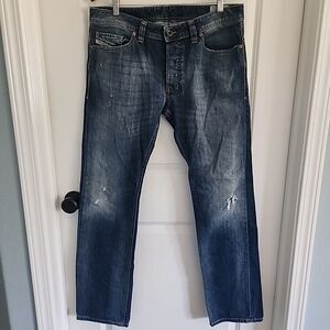 Diesel Jeans Safado 34x32 Regular Slim Straight Stretch Button Fly Wash 0835S